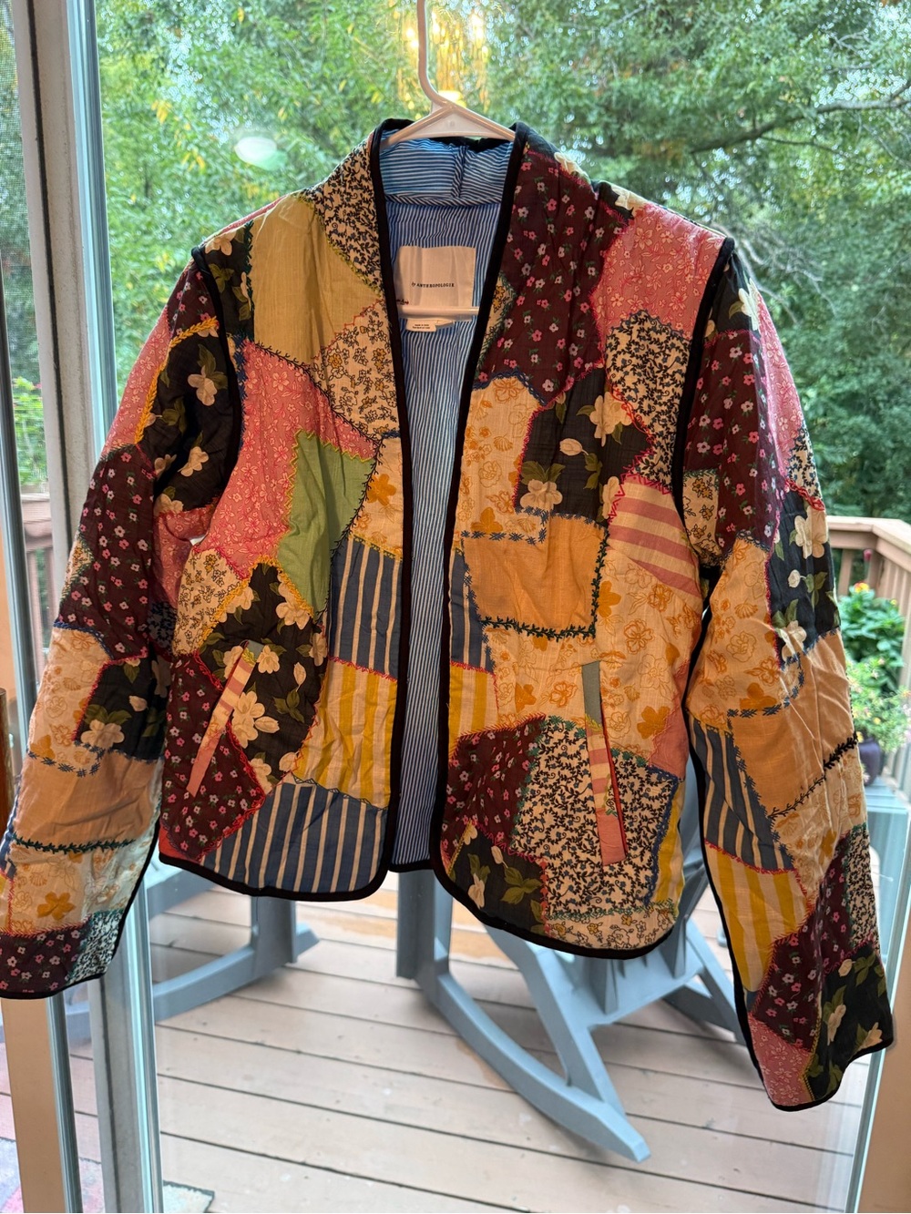 Anthropologie Patchwork Quilted Jacket - Multicolor